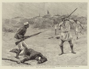 A Batalha de Tokar, Eastern Soudan, um Soldado do Décimo Segundo Regimento Soudanese defendendo seu Camarada Ferido